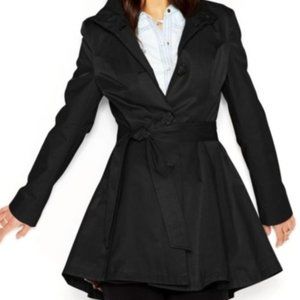 Betsey Johnson | Black Skirted A-Line Trench Coat